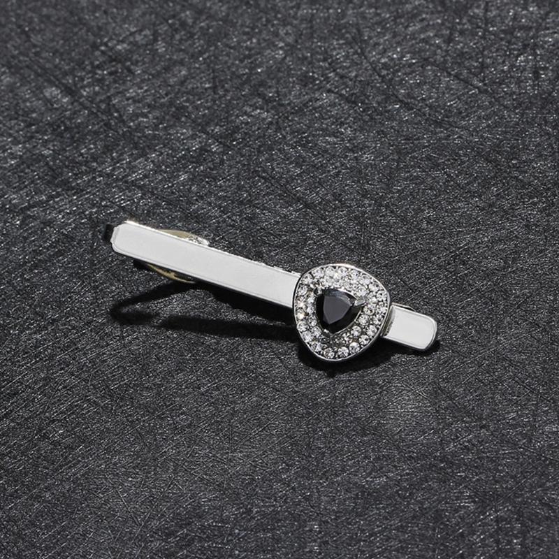 Pince à Cravate en Alliage pour Homme Mariage Cravate Cravate avec Strass Pince à Cravate pour Gentleman