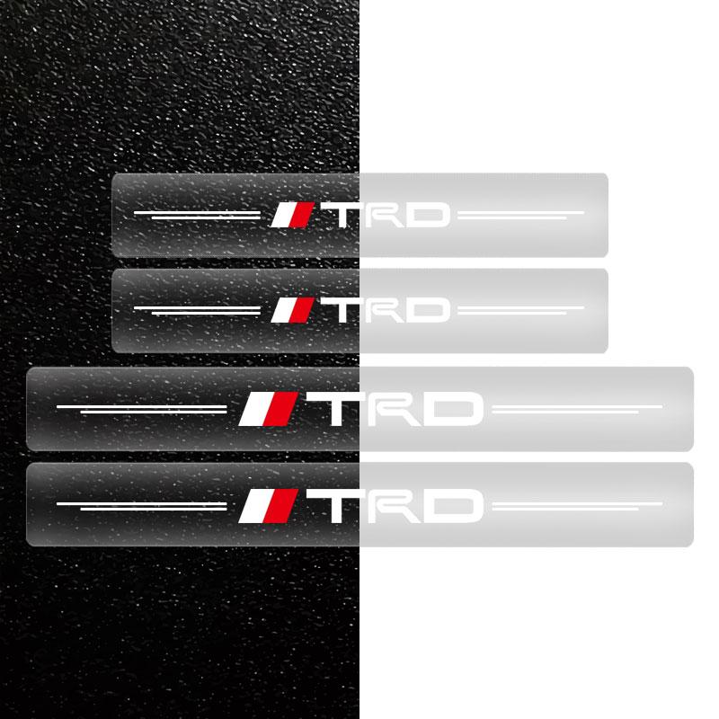 Car Threshold Sticker Scratch Resistant Transparent Film Protector for Toyota TRD Prado Aqua Hilux Rav4 Camry Prius TRD Venza GR