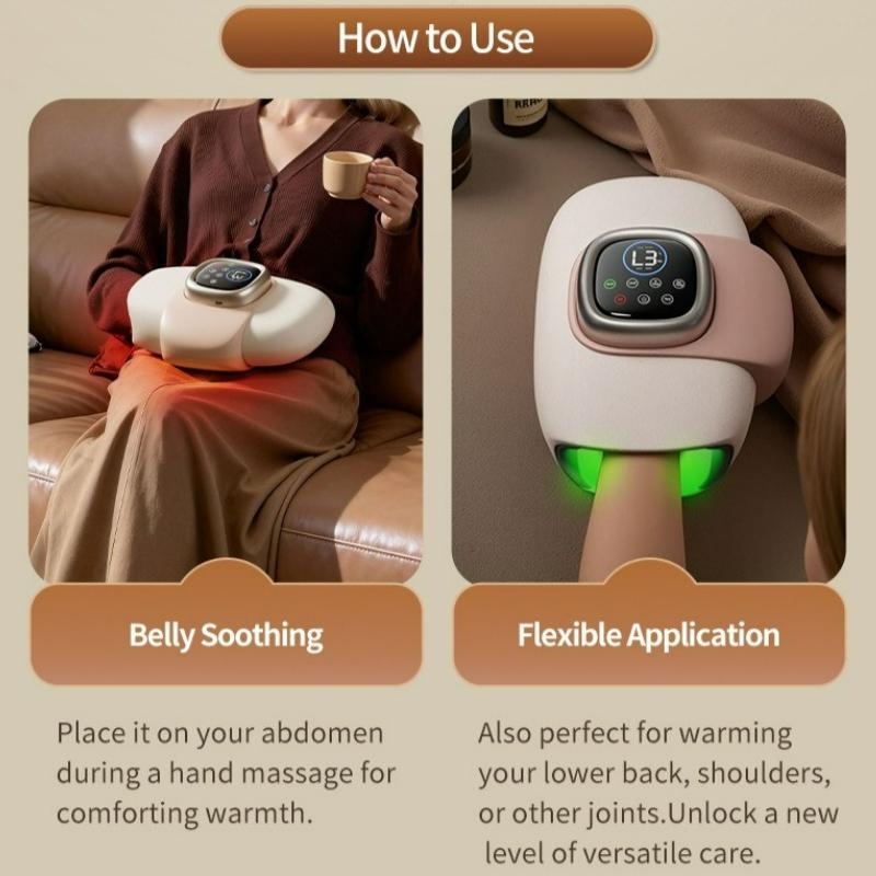 Electric Hand Massager Light Therapy Air Pressure Wrist Shiatsu Kneading Finger Acupoint Warm Hand Massage Device Spa Care