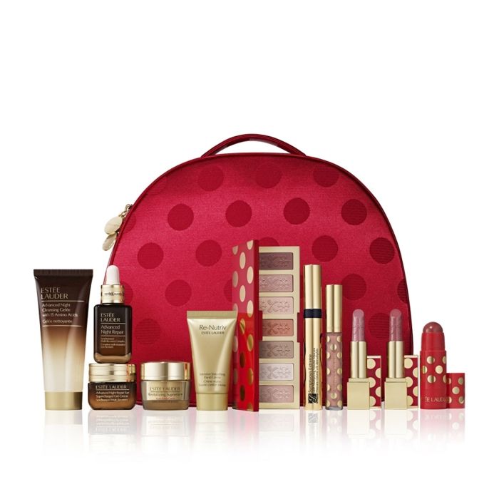 Essential with Premium Limited Edition Pouch Estée Lauder BLOCKBUSTER Skincare and Makeup Set