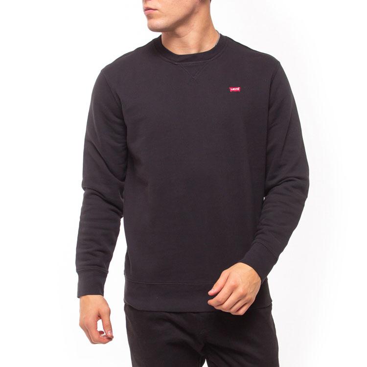 Levis Fashion Casual Versatile Round Neck Long Sleeve Sweatshirt Unisex sweatshirt Black 35909-0003