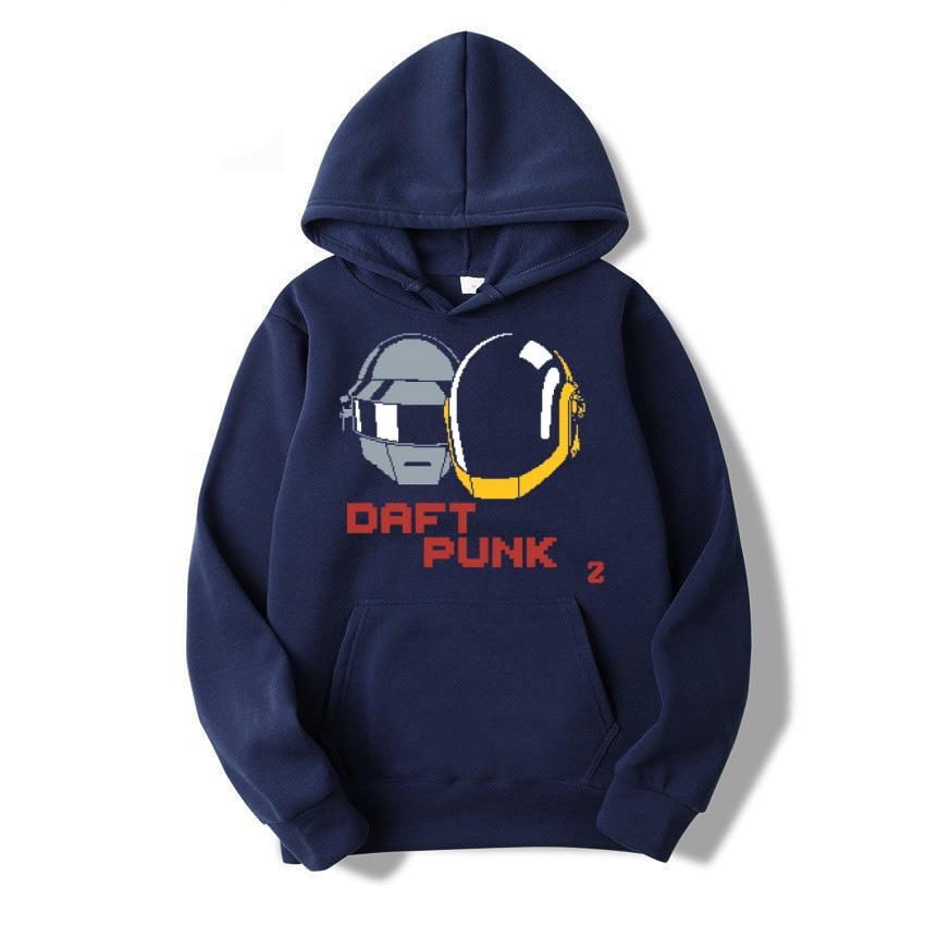 Herbst und Winter neue Herren- und Damen-Hoodies DAFTPUNK Band bedruckter Pullover modischer y2k Fleece langärmliger warmer Hoodie