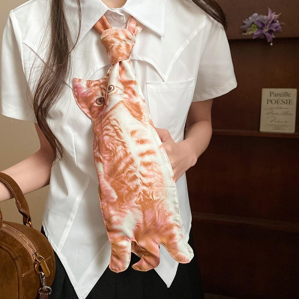 Exaggerated Design Necktie Unique Collarbone Tie Trendy Tie Necklace  For Women Men