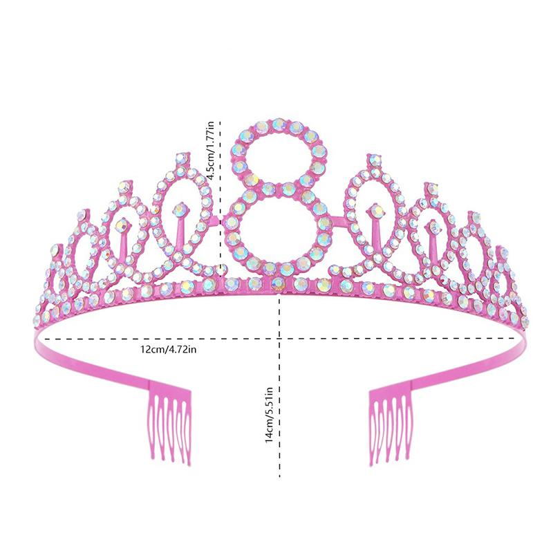 Girls Birthday Party Princesses Crowns Alloys Adjustable  Headbands For Birthday Celebrations