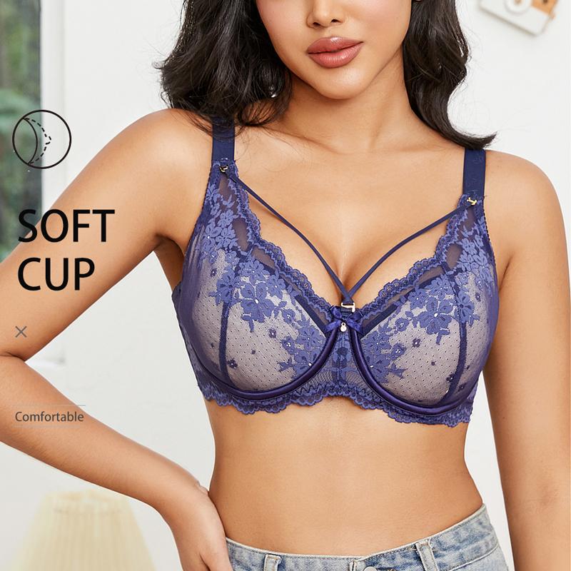 Sexy Lace Bras for Women Push Up Bra Plus Size Underwire Brassiere Intimate Ladies Lingerie 34 To 52
