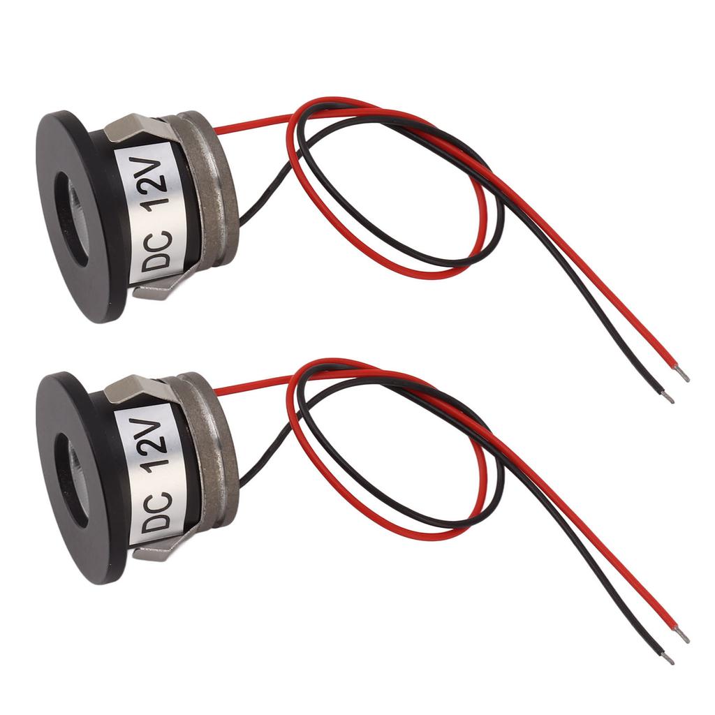 2PCS Recessed Mini LED Spotlight 15 Degrees 1 Watt 80LM Small LED Spotlight for Jewelry Showcase 12VDC