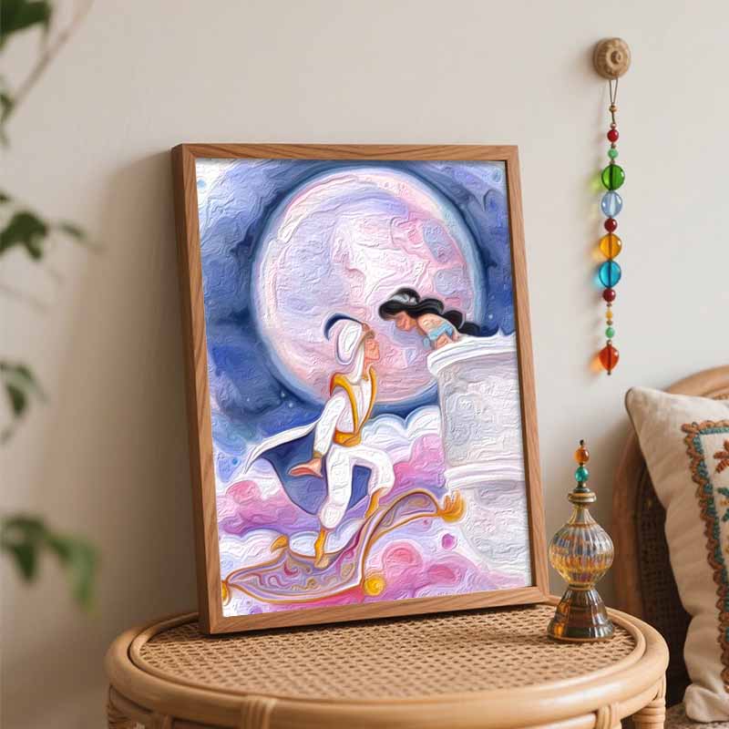 Disney Aladdin Oil Painting Kit Digital Painting Art Handmade Diy Home Room Decorations