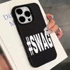 Luxury English S-SWAG Phone Case For iPhone 17 Pro 16 15 14 13 12 11 Pro Max 16e 17 Air 15 14 Plus X XR XS Max Shockproof Cover