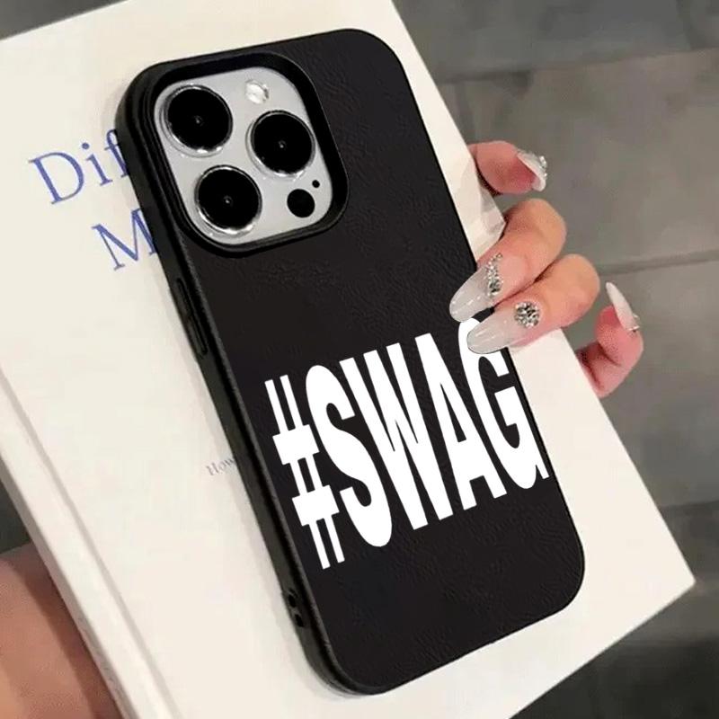 Luxury English S-SWAG Phone Case For iPhone 17 Pro 16 15 14 13 12 11 Pro Max 16e 17 Air 15 14 Plus X XR XS Max Shockproof Cover
