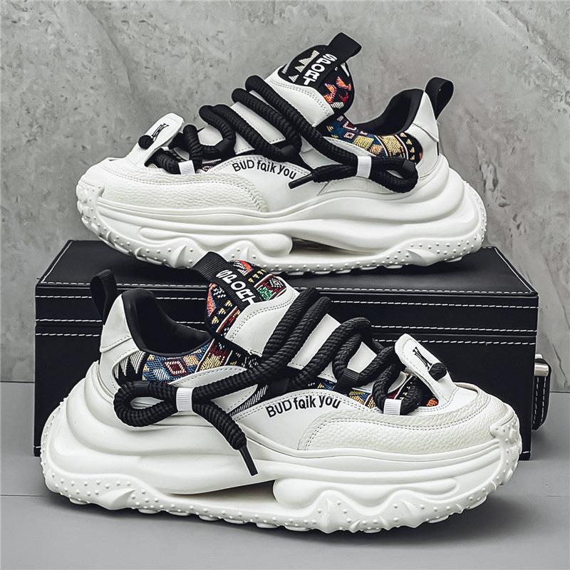 2025 New Men's Casual Sneakers Personalized Handsome Breathable Height Increasing Thick soled Running Shoes Zapatos para hombres