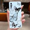 For Tecno Spark 7 Pro 8 8p 8t 9T (India) Cases Butterfly Phone Cover Spark7 7T 7Pro Bag Soft Silicone Transparent TPU Jelly Case