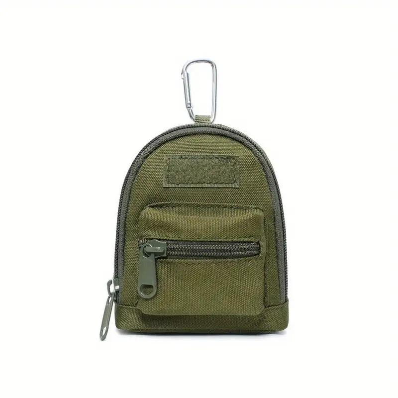 Mini Portable Coin Pouch Key Wallet Holder Men Coin Purses Pouch Bag Keychain Zipper Pocket Outdoor Key Bag