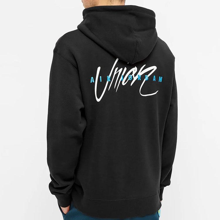 Air Jordan X Union LA Co-Branded Printed Hoodie Men Tops Black CV1349-010