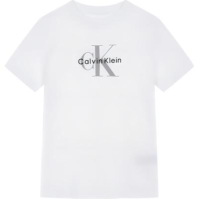 T-shirt Pull à Manches Courtes et Col Rond avec Logo Lettre pour Femme Hauts Blanc 47B865G-YAA