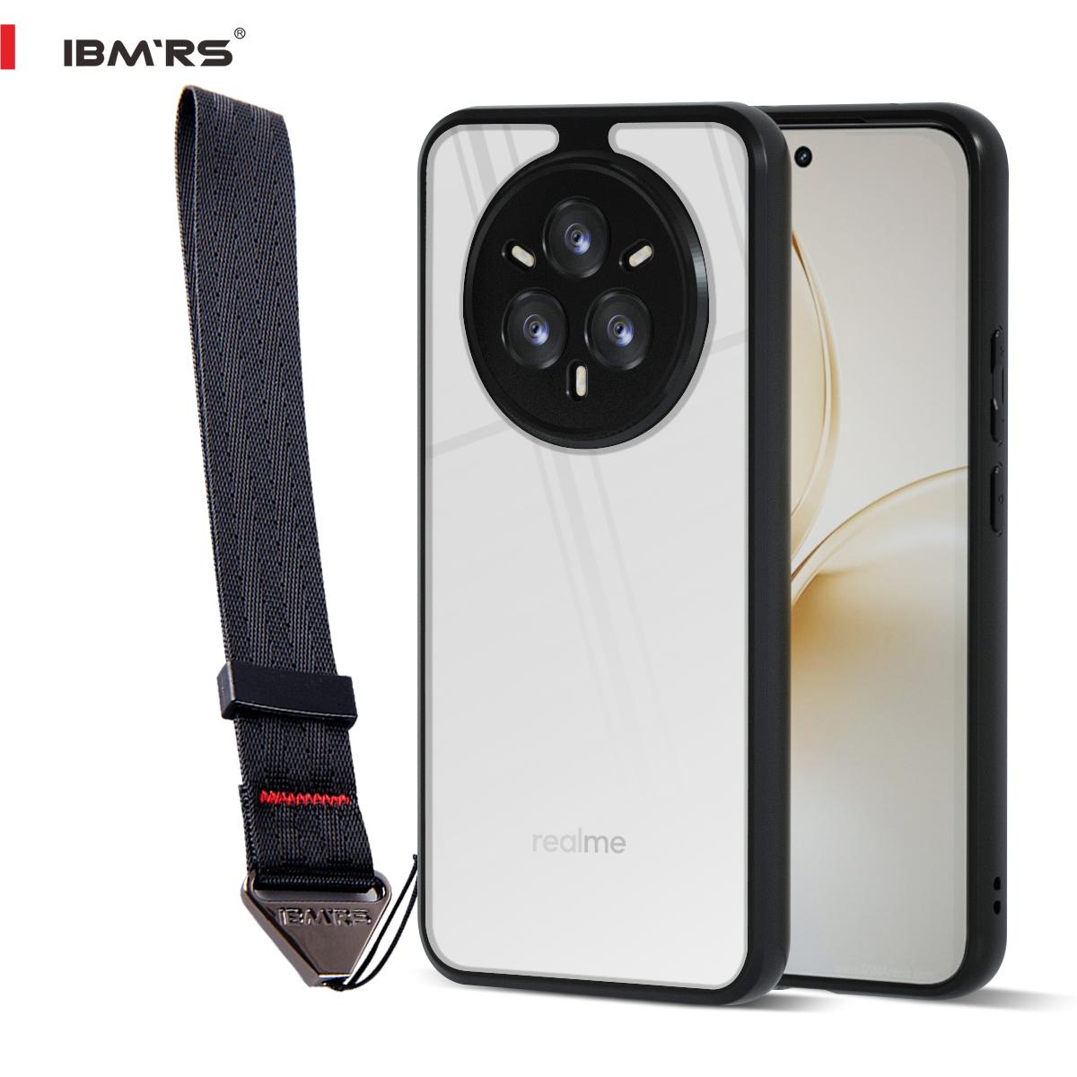 

(Comes with wrist strap)IBMRS for Realme 14 Pro+ Case, Prevents Accidental Drops Non-Slip Anti-Yellowing Camo Transparent Phone Cover PC + TPU прозрачный