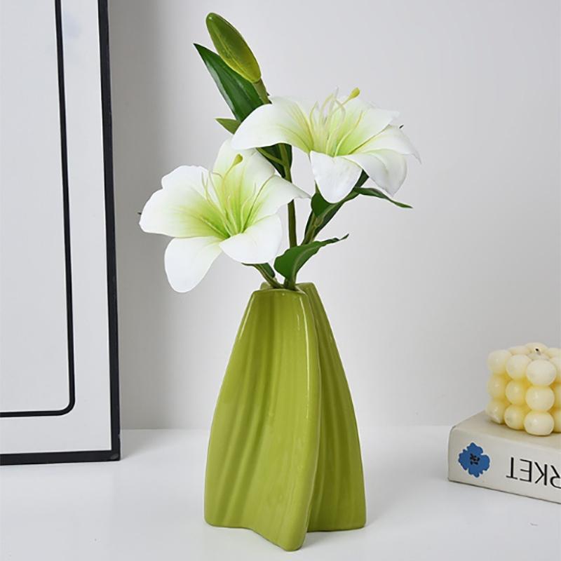

Ваза для центра стола Ваза для цветов Свадьба Дом Украшение стола с цветами Подарок на новоселье Декор для дома зелёный