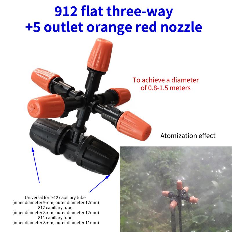 Hanging Misting Nozzle Fog Nozzle Hanging Anti Drip Misting Sprinkler Kits For 8/11 Hoses Mist Water Sprayer