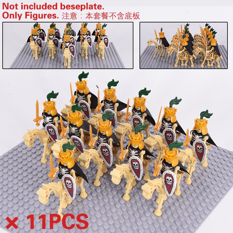 MOC Medieval Skeleton Centaurs Knights mini Action Figures Building Blocks Roman Horse Army Soldiers Bricks Toy kids XMAS Gifts