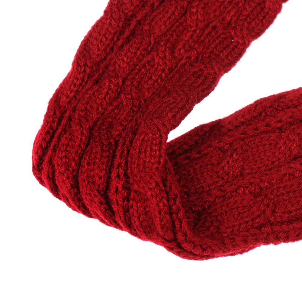 Women Girls Fingerless Autumn Winter Spring Wool Mittens Knitted Gloves Arm Warmers Long Gloves