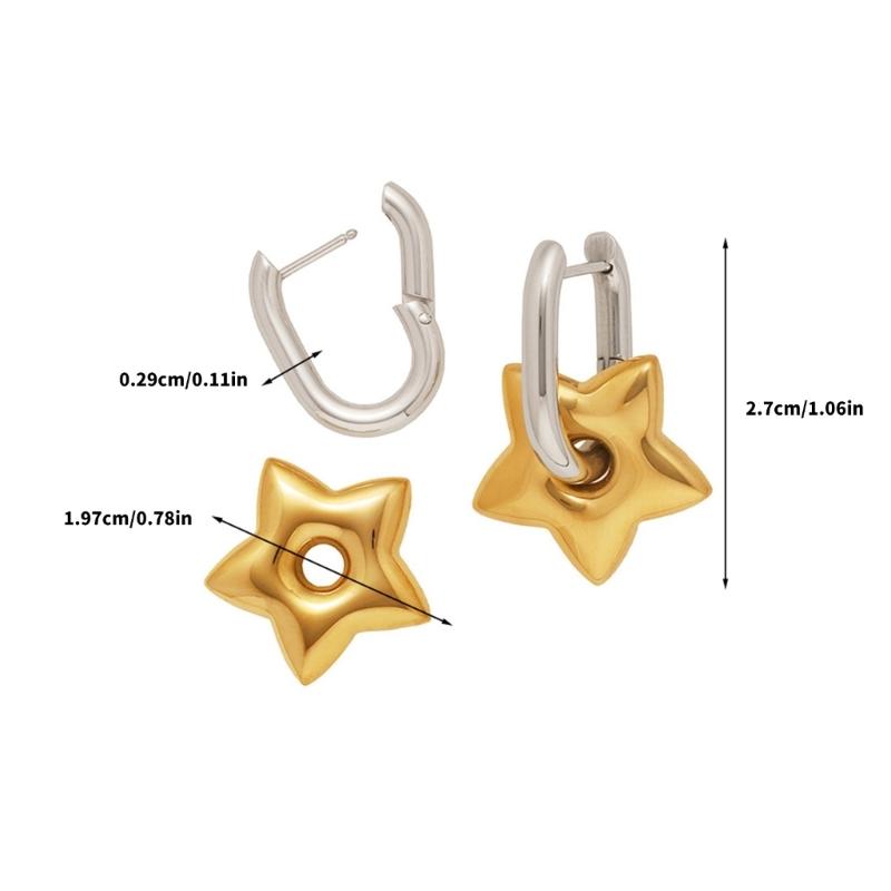 Fashionable Star Drop Earrings for Women Multifuntional Ear Jewelry for Every Occasion Pendant Earrings for Daily