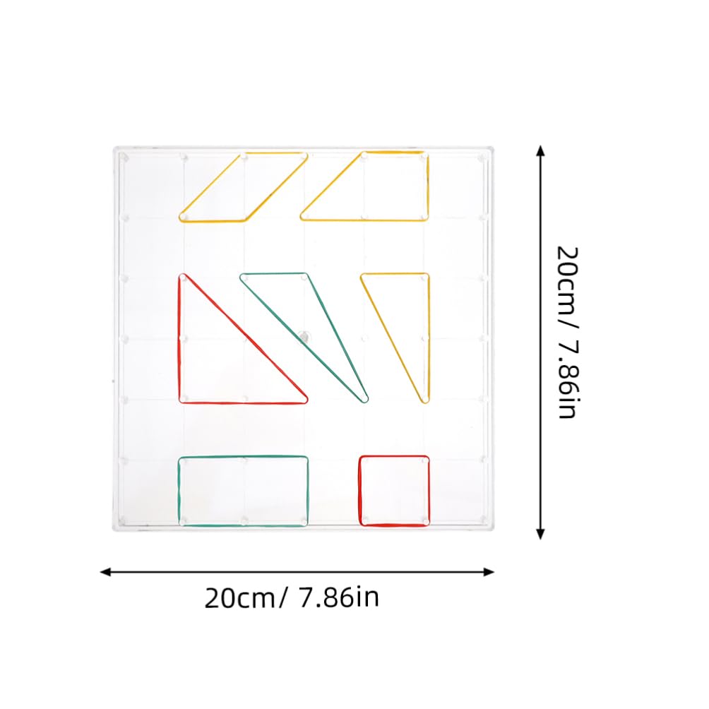 Toyvian Geometric Boards, Set of 3, with 30 Rubber Bands. A lightweight and portable learning board for children's math.