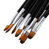 9pcs Professional Artist Paint Brushes Set Black Long Wooden Handle Nylon Hair Paintbrush for