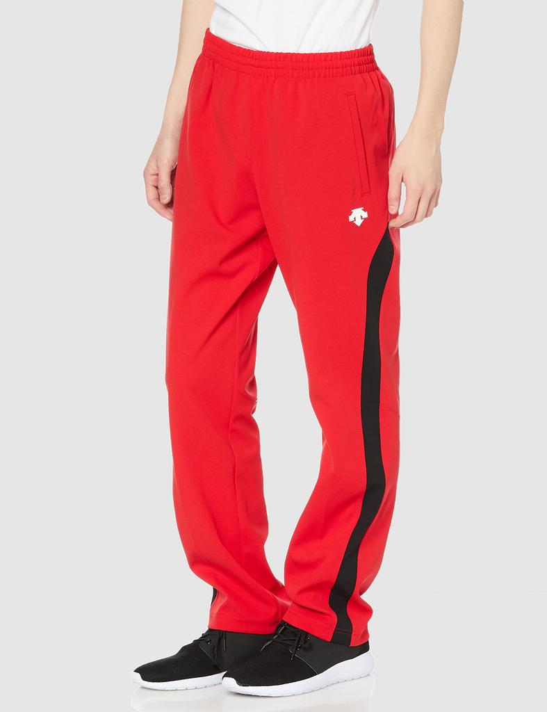 DESCENTE Stretch Training Jersey Size S Men's 4-Way Set, Sweat-Wicking, Red,