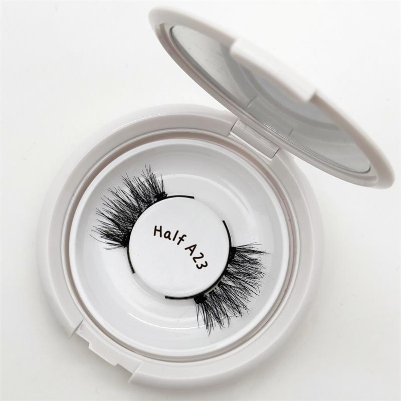 New No Glue No Eyeliner Handmade Synthetic Hair Cruelty-Free Reusable Half False Eyelashes Soft Band Quantum Magnetic