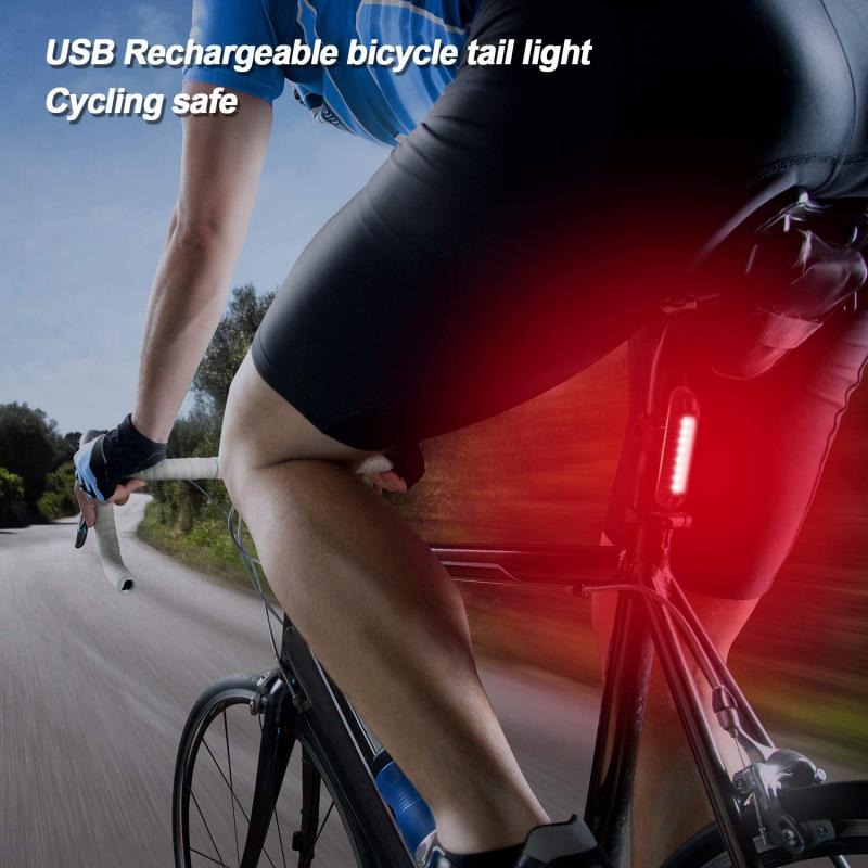 4/2/1PC Bicycle Rear Light Waterproof USB Rechargeable LED Warning Lamp Bike Flashing Accessories Night Riding Cycling Taillight
