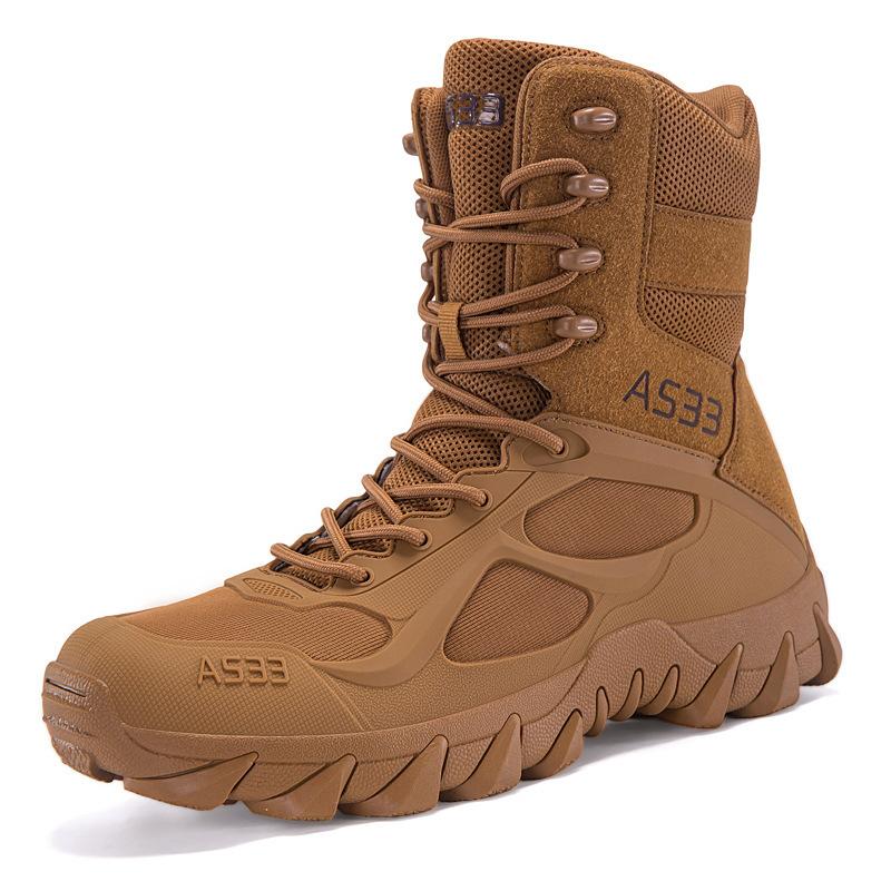 Large Size Men's High-top Outdoor Non-slip and Wear-resistant Hiking Training Tactical Boots Desert Boots Wholesale