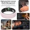 New Smart Ring With Box Heart Rate Stress Monitoring Men Womenes Smartring Gesture Control Waterproof Health Sports Rings