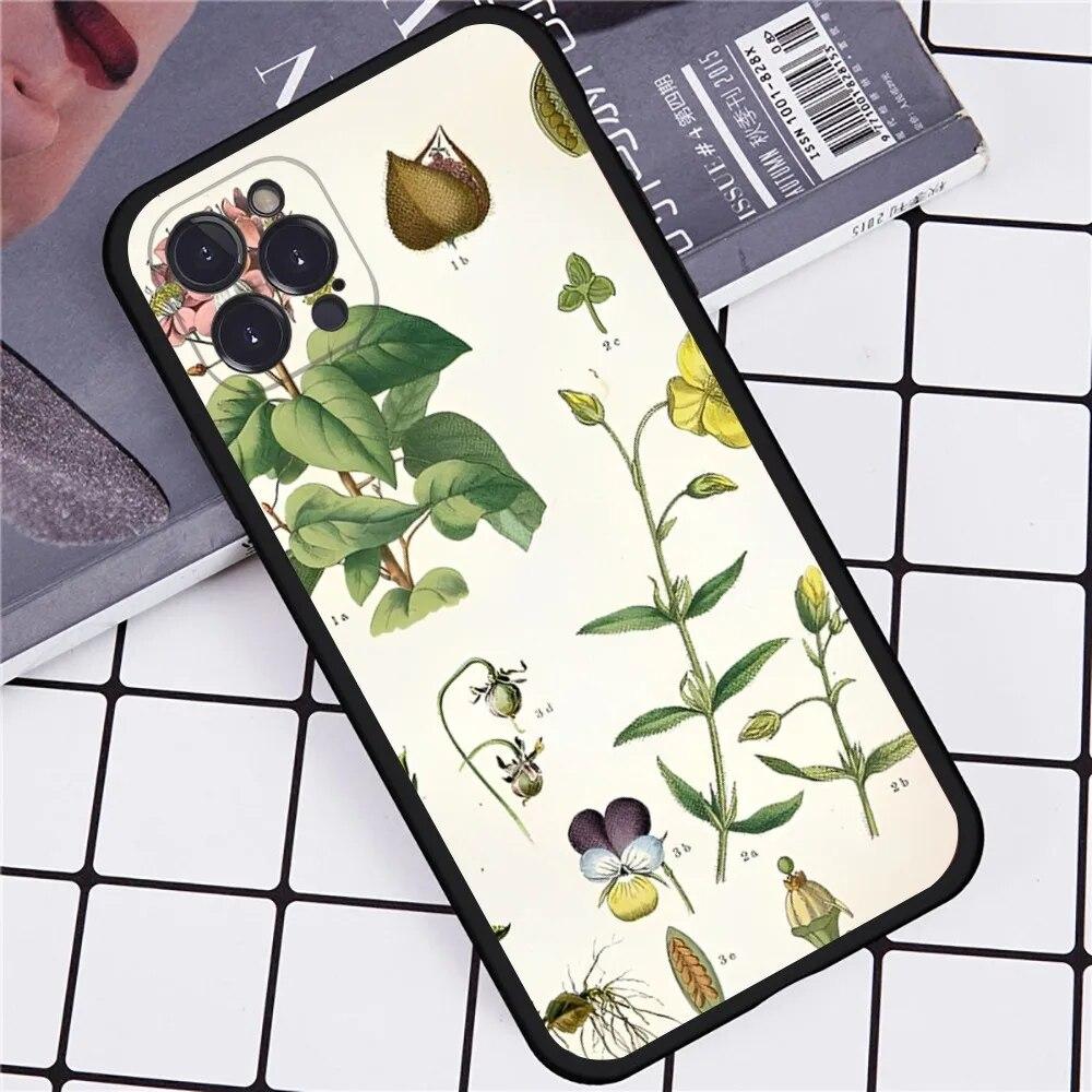 Plant Flower Phone Case For iPhone Samsung Galaxy Redmi Xiaomi Oppo OnePlus Note S A 7 8 9 10 11 12 13 14 20 21 22 23 53 54 Pro Max Ultra TPU Soft