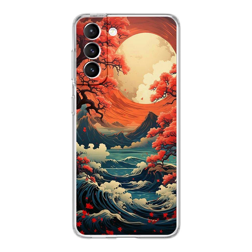 Phone Case For Samsung Galaxy S25 S24 S23 FE S22 Ultra S20 S21 5G S10 S9 Plus S10E S8 Soft Clear Cover Landscape Art