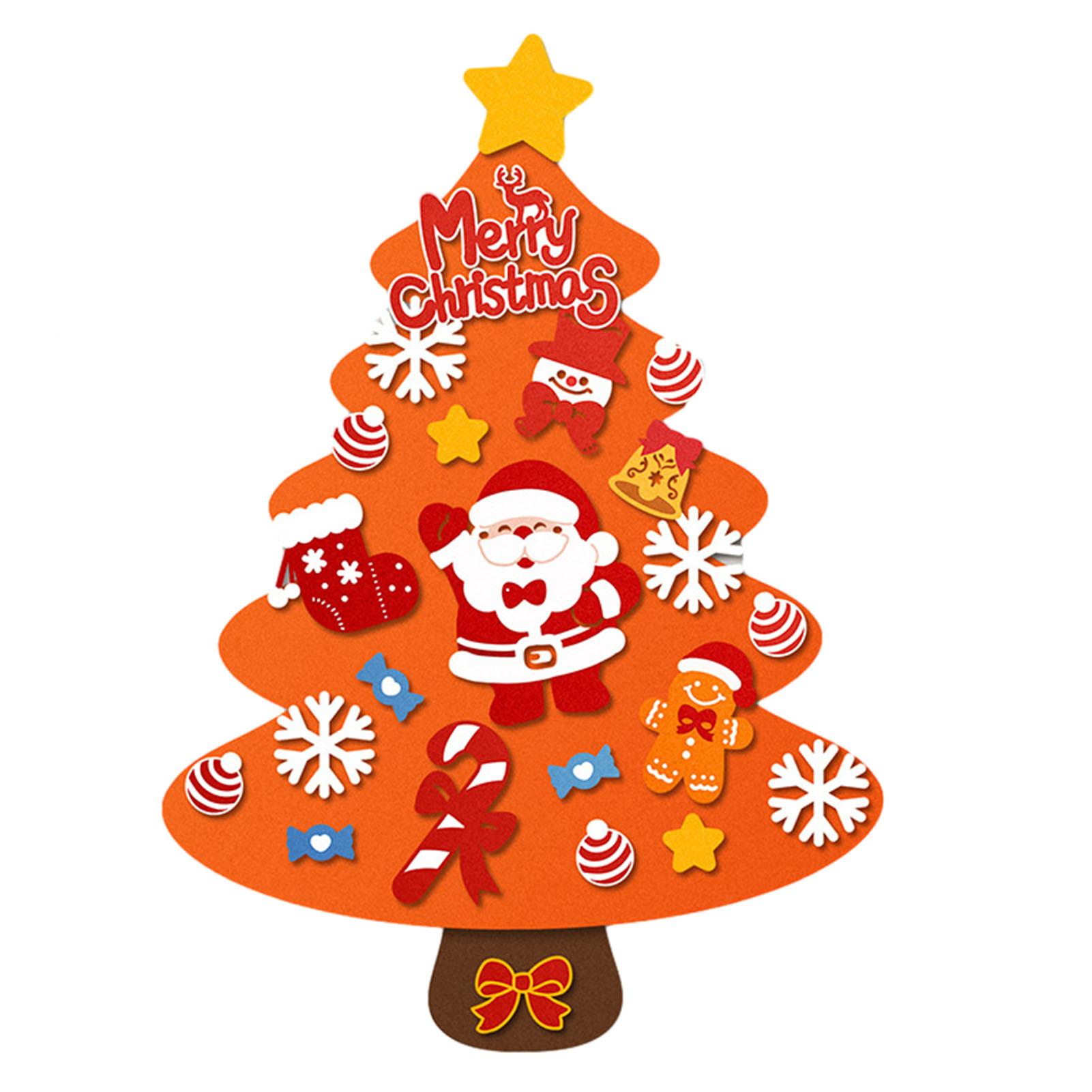 

Простое украшение из пасты в виде рождественской елки, легкое украшение для приклеивания на рождественскую елку для стола No Light оранжевый