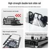 Adjustable EV Rear Rack: Motorcycle Slide Rail Cargo Bracket with Telescopic Mobile Backrest for Takeaway Box