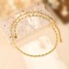 Dainty Green Rice Bead Necklace for Women,18K Gold Plated Stainless Steel Necklaces,Trendy Jewelry Gifts