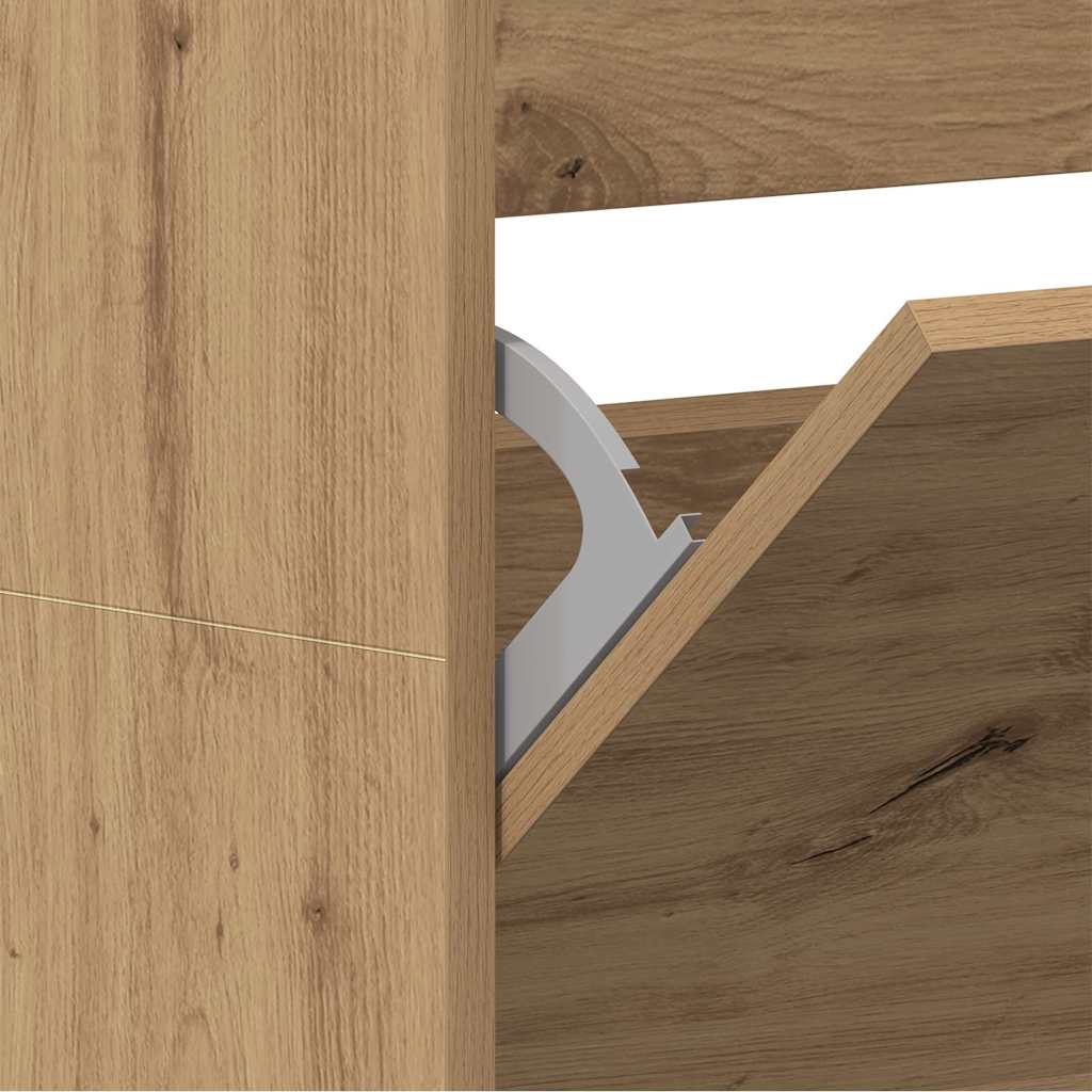 Shoe Cabinet Artisan Oak 80 x 21 x 163.5 cm Particleboard