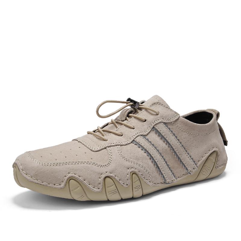 Newest Mens Shoes Suede Leather Casual Sneakers Men Brand Handmade Lace-Up Outdoor Shoes Breathable Leisure Walk Loafers Moccasins