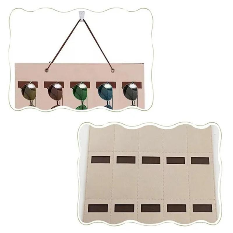 1 Stk 15-spor Filt Brillestativ Holder For Solbriller Briller Oppbevaring Display Hengeveske Vegglomme Oppbevaringsboks Organizer