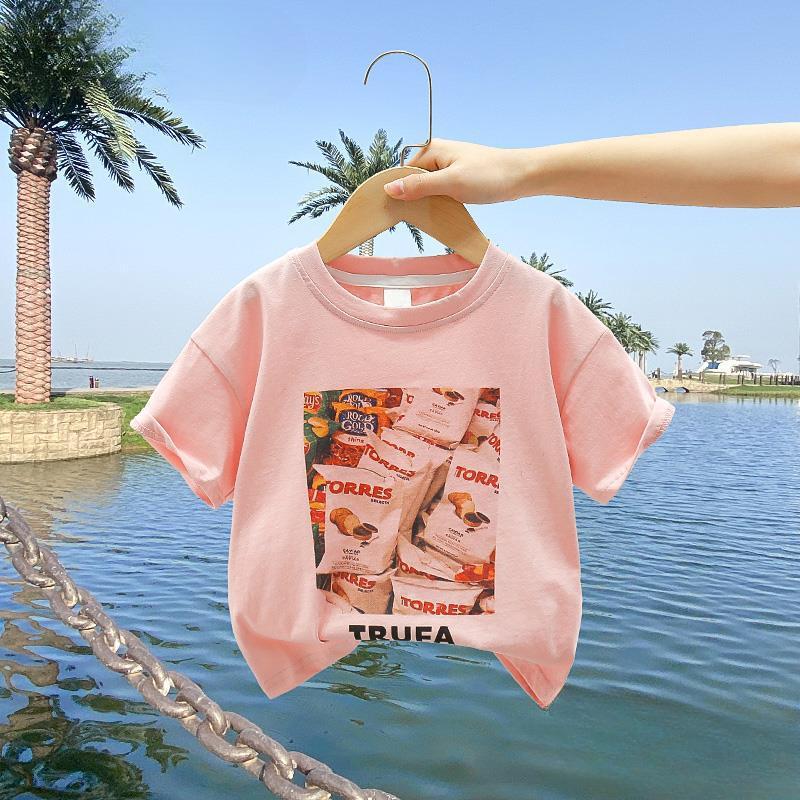 Children's Clothing Boys and Girls Short-sleeved T-shirt Summer Children's Summer Half-sleeved Tops Baby