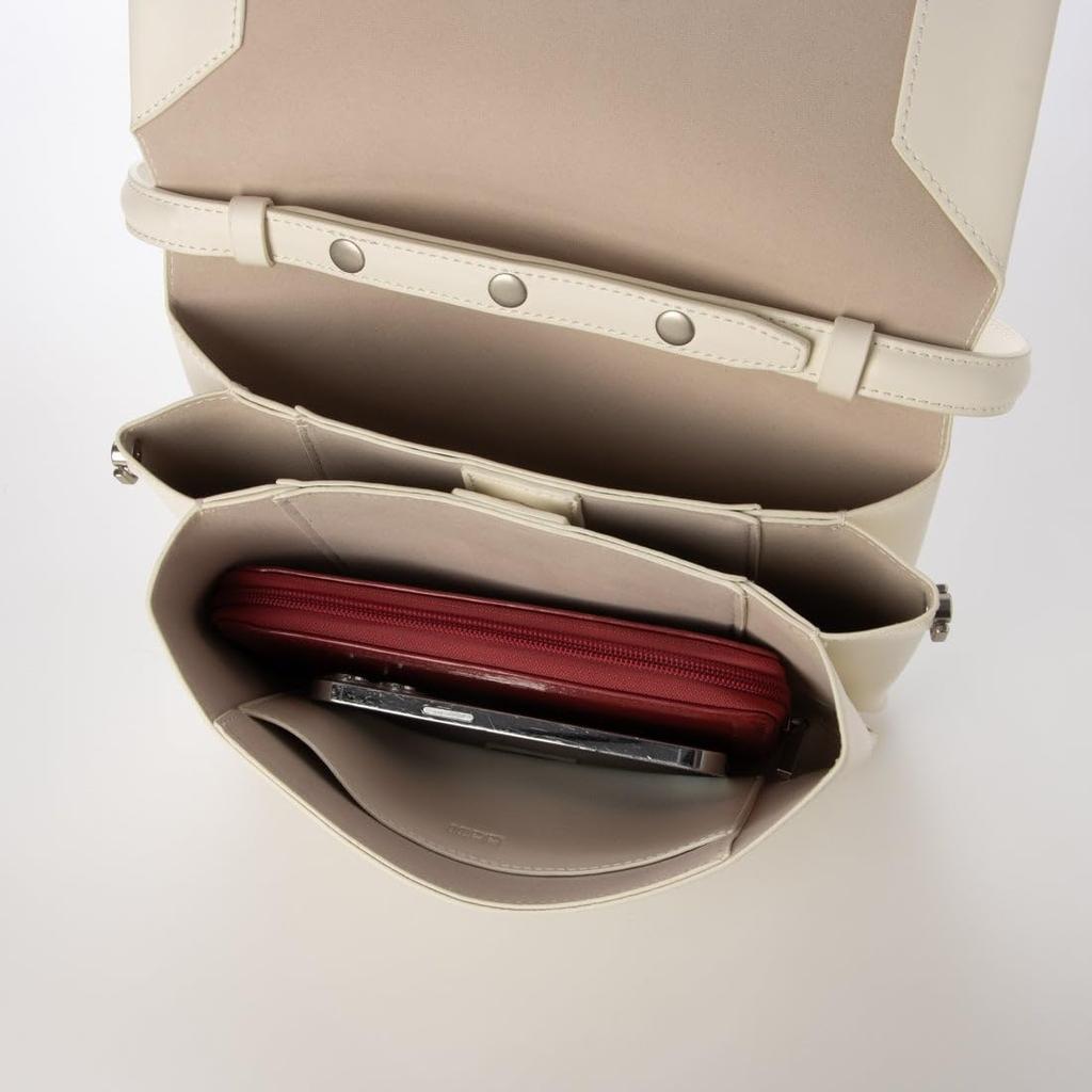 Soft flap 2-way handbag