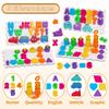 177pcs Educationa LBuilding Set Alphabet, Numbers, Shapes Vehicles Interactive Learning Toy For Kids Colorful Plastic Puzzle For Development