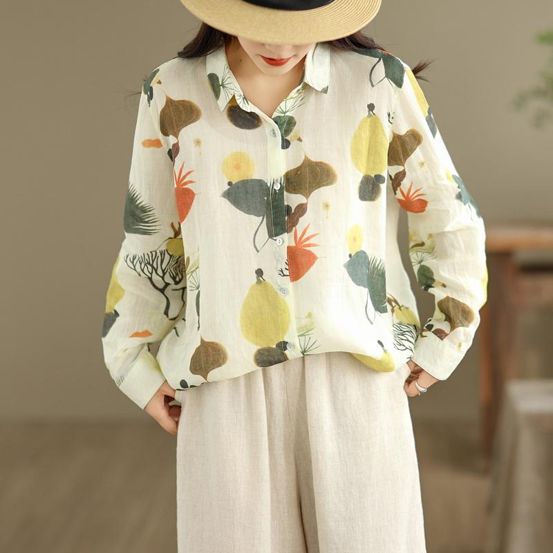 DIMANAF 2025 Women Blouse T-Shirt Vintage Fashion Casual Loose Tops Basic Tees