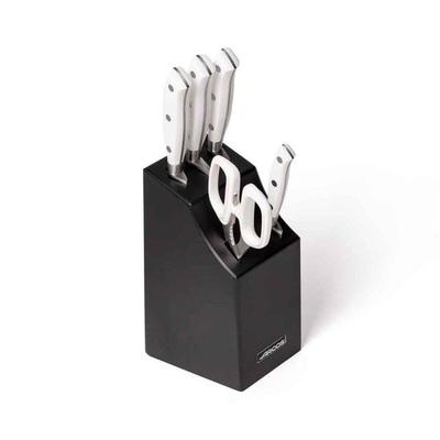 Knife and Scissor Block - Arcos - Riviera White 234524 - Nitrum Steel - 5 Pieces - Contemporary Design