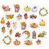 Navy Peony Pumpkin Halloween Watercolor Stickers and Stickers for Water and Journals & (25-Count) - Cute, Water-Resistant, Long-Lasting Bottles,