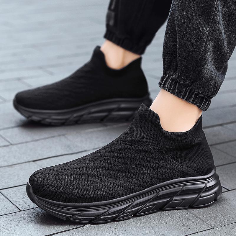 Summer New Fashion Flying Woven Shoes Sneakers Plus Size 35-48 Couples Leisure Sports  One Pedal Lazy Shoes.