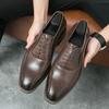 British Gentleman New Formal Dress Shoes For Men Retro Design Lace Up Oxfords Party Wedding Homecoming Footwear