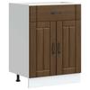 Kitchen Base Cabinet Lucca Brown Oak Effect Particleboard