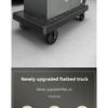 Stable Folding handcart, small cargo cart, warehouse trailer, portable four-wheel silent shopping cart, handling flatbed truck