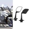 Black ABS+Metal Motorcycle Rearview Mirror (Pair) for Yamaha